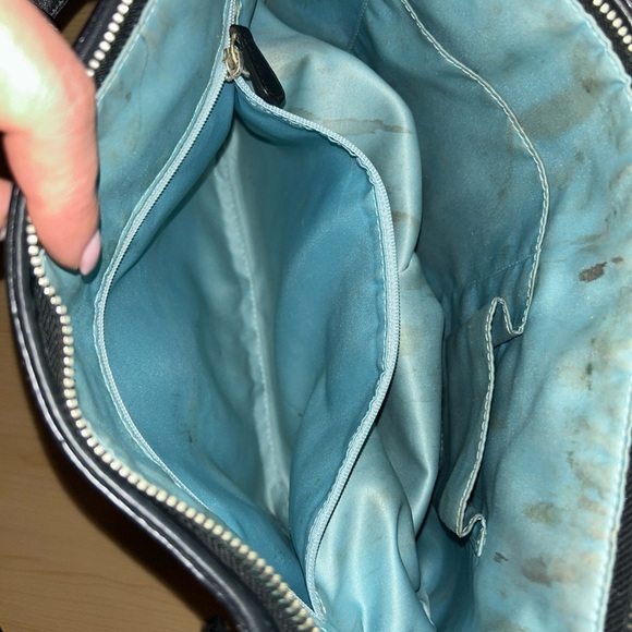 Coach Black Tote Bag with Signature Monogram and Leather Trim - Picture 7 of 13